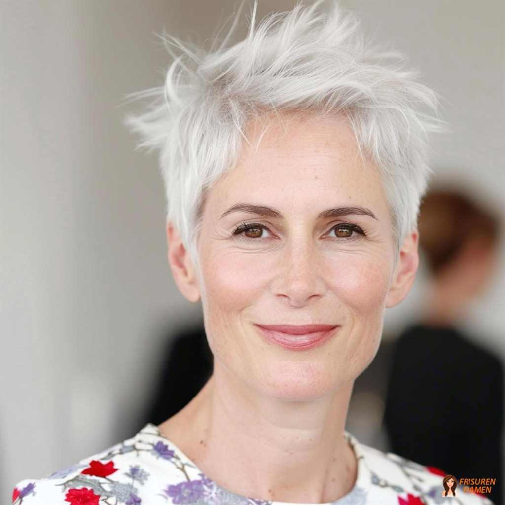 Verspielter Kurzhaarschnitt mit natürlichem Volumen