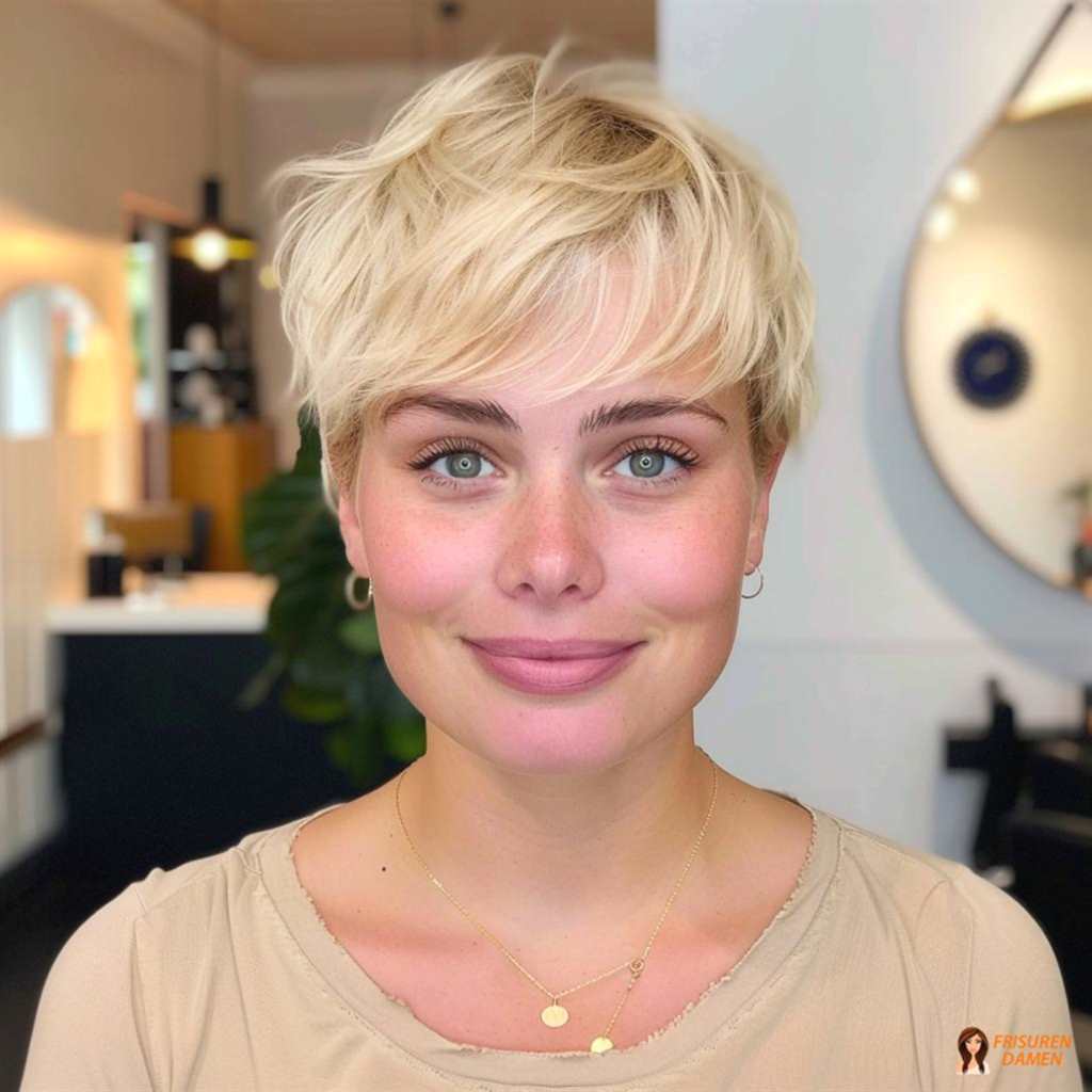 Verspielter Kurzhaarschnitt mit leichter Textur und luftiger, moderner Wirkung