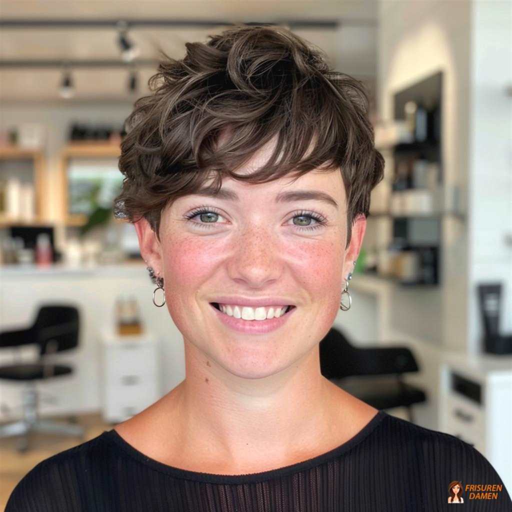 Verspielter Locken-Pixie mit natürlicher Sprungkraft und weicher, klassischer Kontur