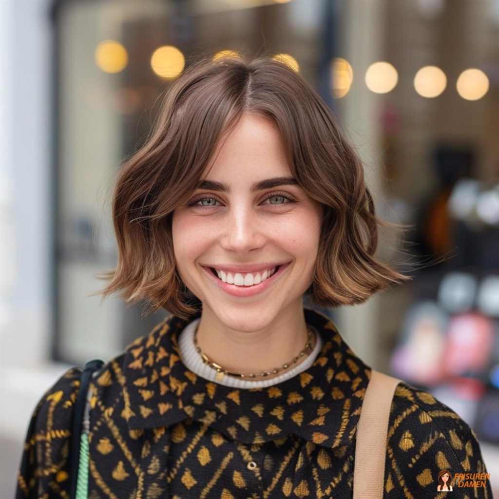 Natürlich wirkender Bob mit weichen Spitzen und sanfter Bewegung