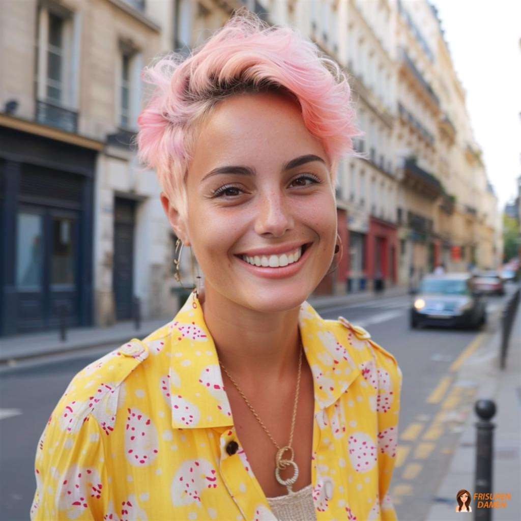 Pastellfarbener Pixie für Damen mit trendigem Akzent und weicher Wirkung