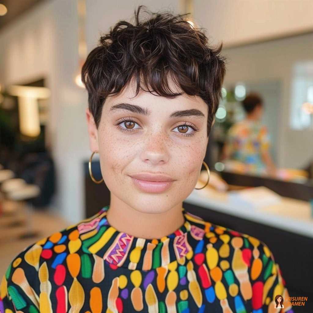 Wellig gestylter Pixie für Frauen mit sanftem, verjüngendem Effekt