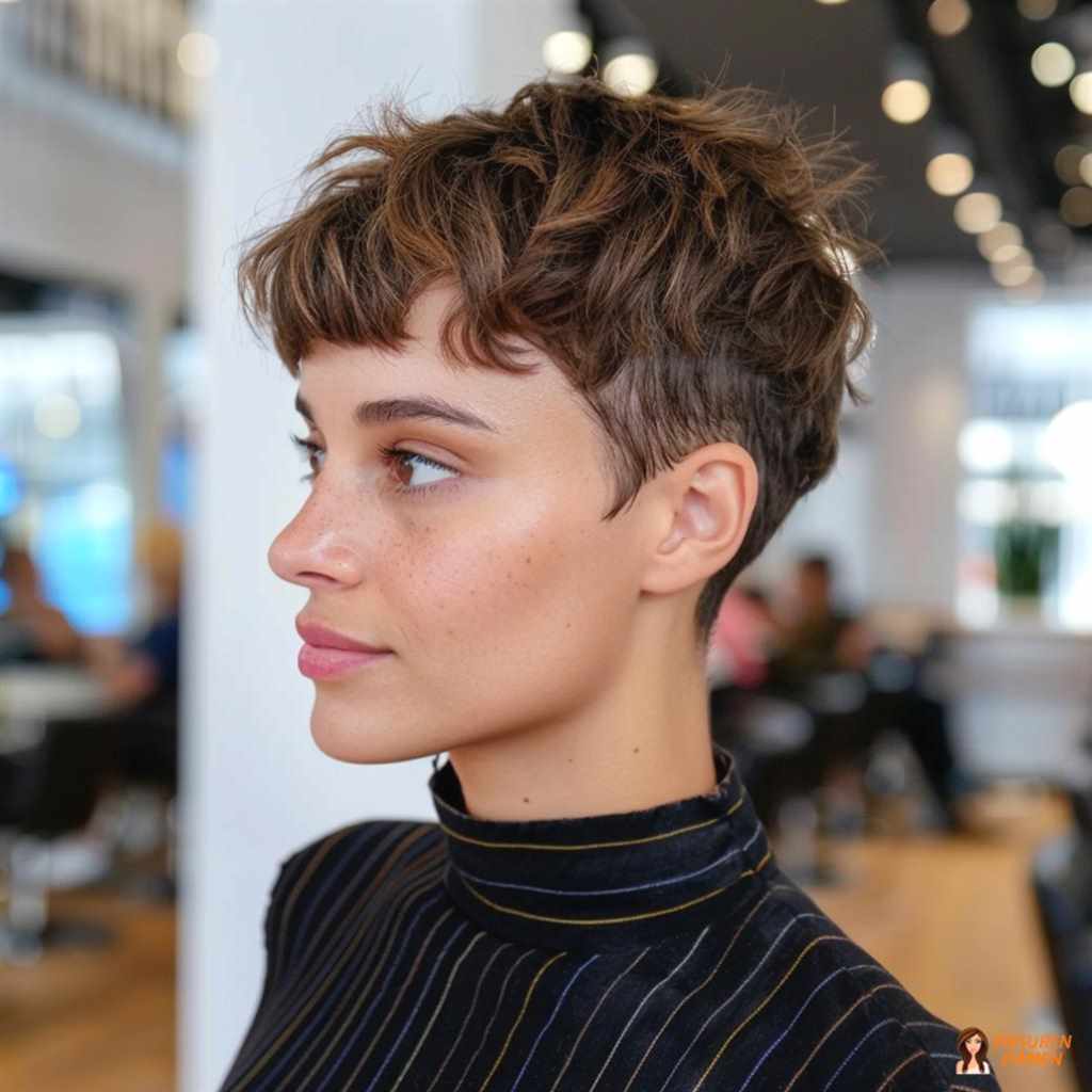 Pixie Cut mit strukturierter Oberfläche und spielerischer Leichtigkeit