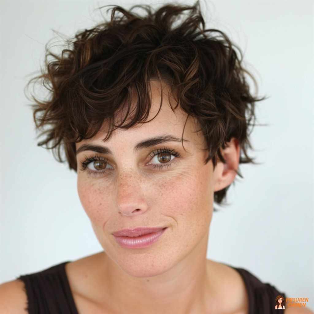 Verspielter Wellen-Look für Damen mit stufigem Kurzhaarschnitt