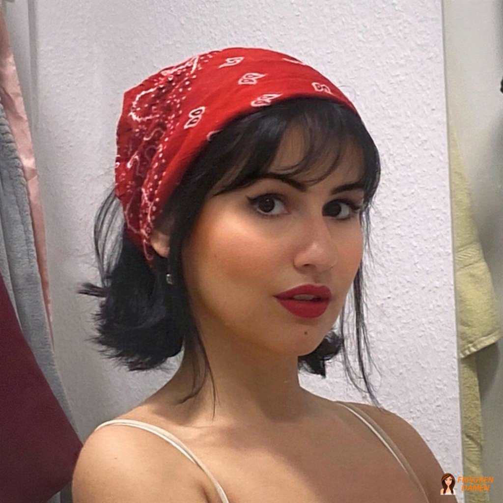 Vintage Bob mit Bandana für feines Haar
