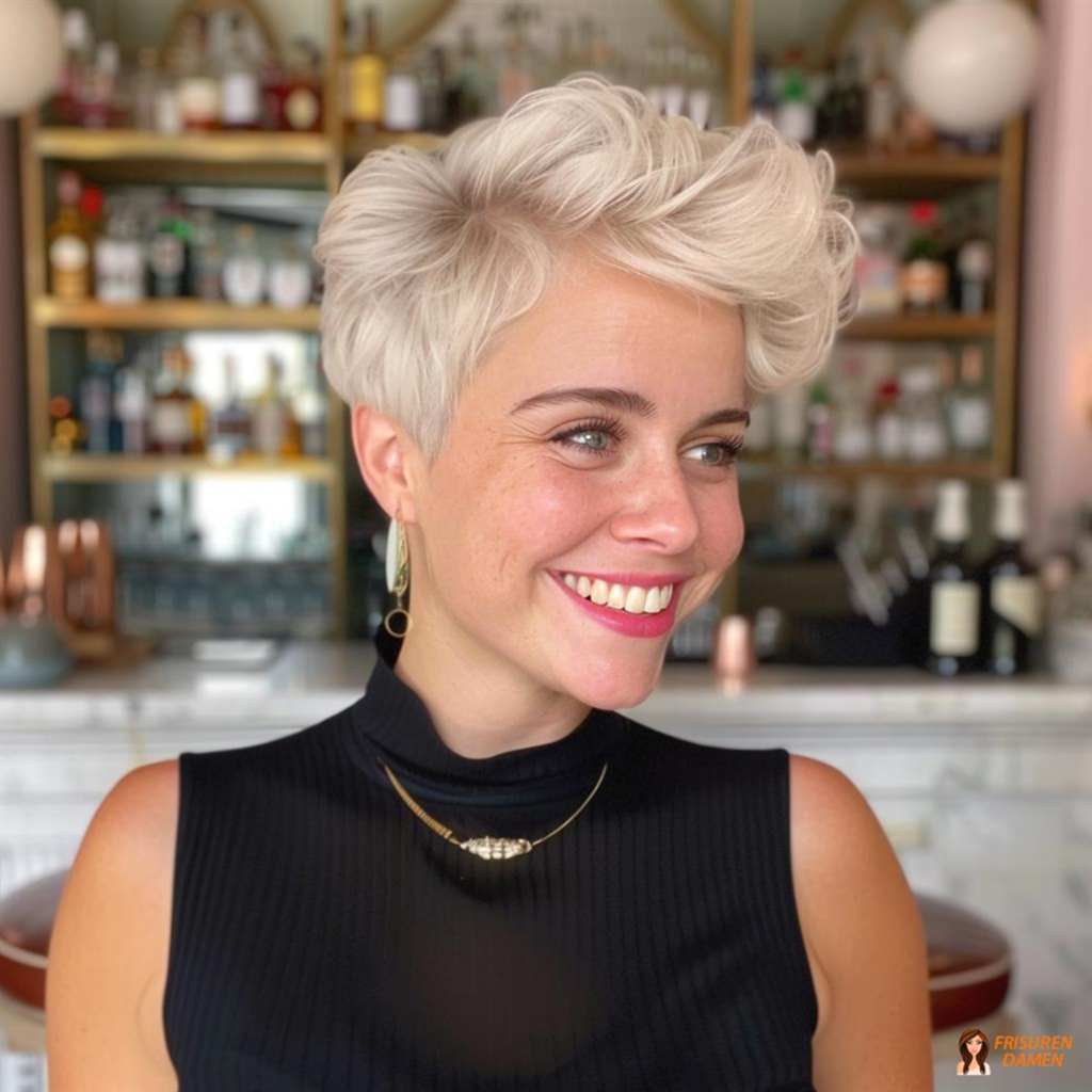 Voluminöser Kurzhaarschnitt für Frauen mit mehr Fülle und leichtem Styling
