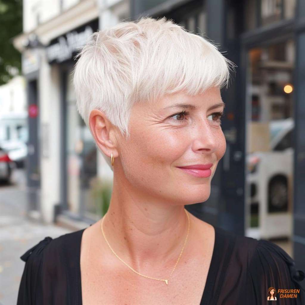 Weicher Bob mit Pony für Frauen ab 50 mit natürlicher Eleganz