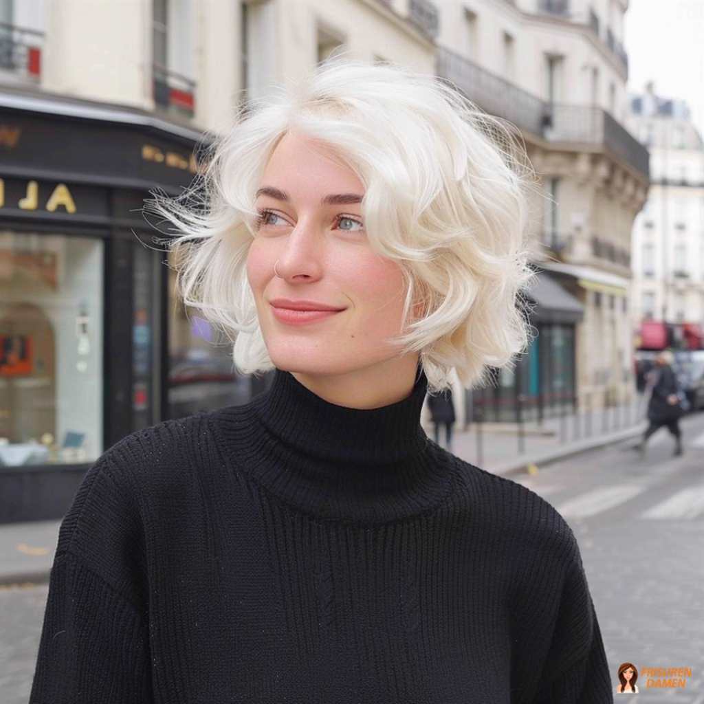 Weicher welliger Lob als pflegeleichter Look für Frauen über 50