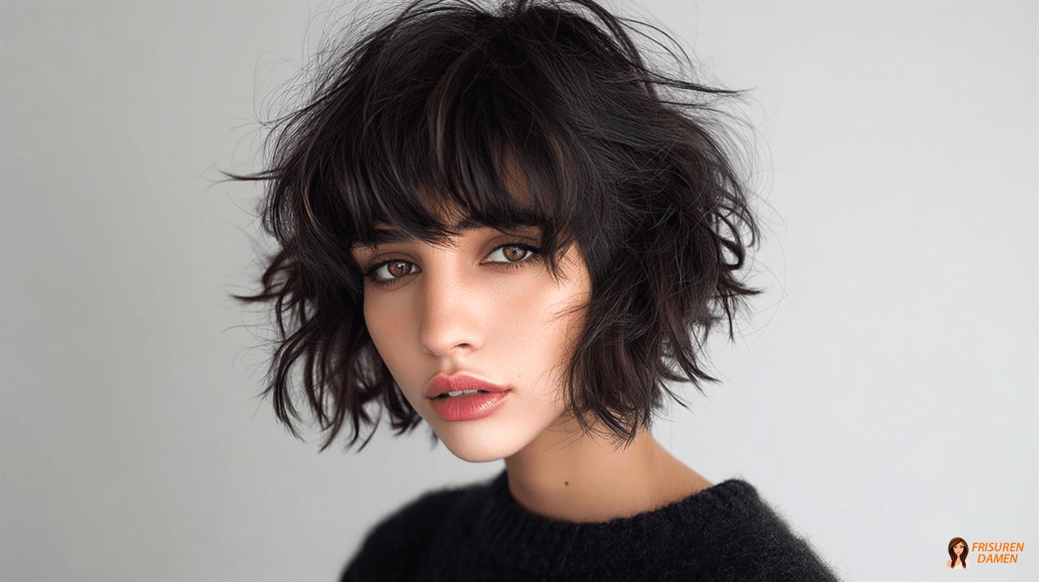 Wolfsschnitt-Bob (Kurzhaar-Wolfsschnitt)