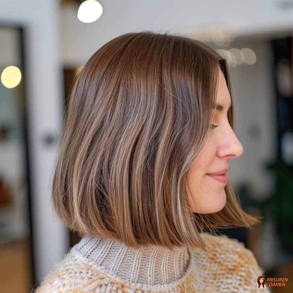 Braune Haarfarbe für Frauen mit natürlicher Tiefe, elegantem Finish und gepflegtem Glanz-Effekt