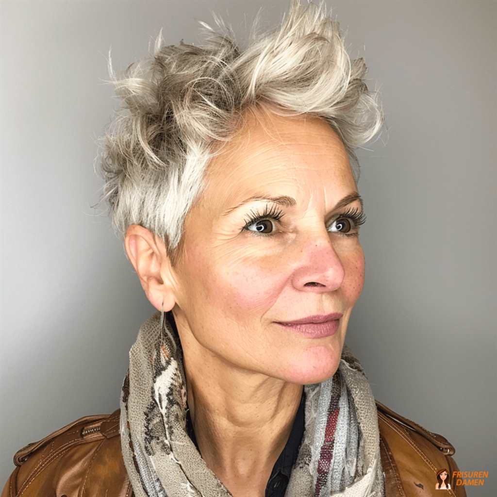 Zeitloser Kurzhaarschnitt mit feiner Textur und elegantem Ausdruck