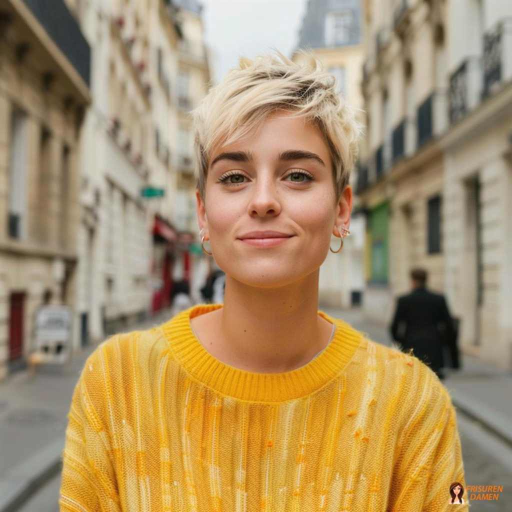Zerzauster Undercut für Frauen mit blonden Akzenten und starkem Effekt