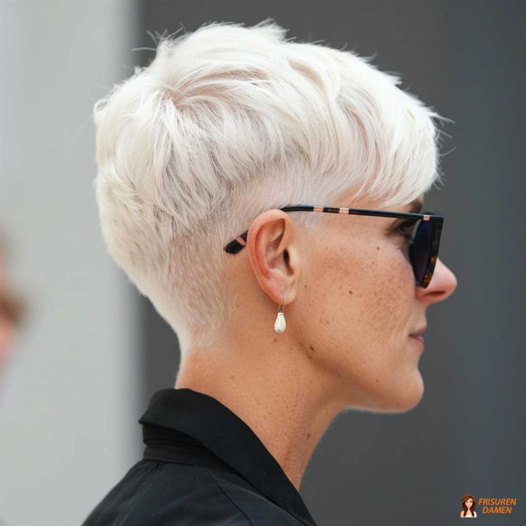 Zurückrasierter Pixie-Cut für Damen – selbstbewusst, modern und pflegeleicht