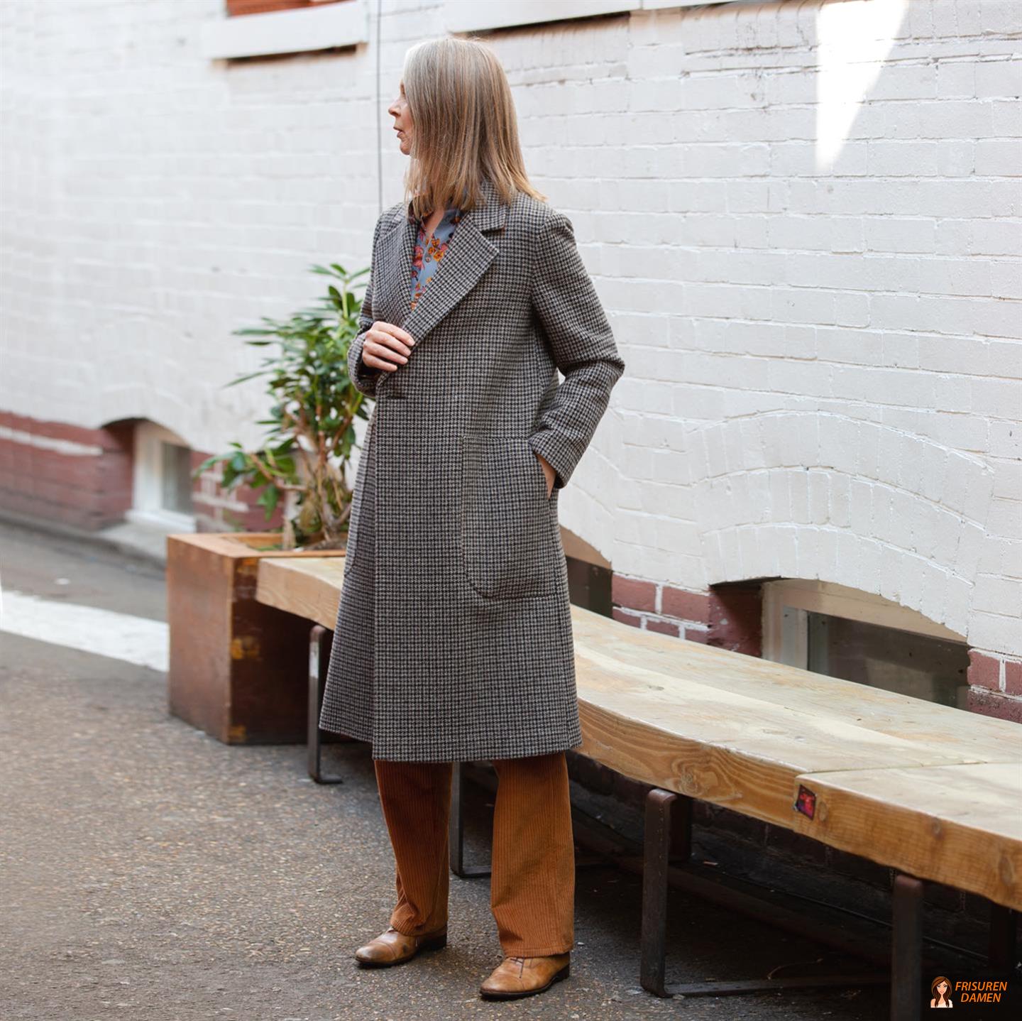 Grauer Volumen-Bob mit dichter Wirkung